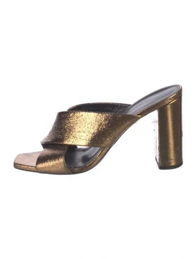 Pre-owned Saint Laurent Leather Slides