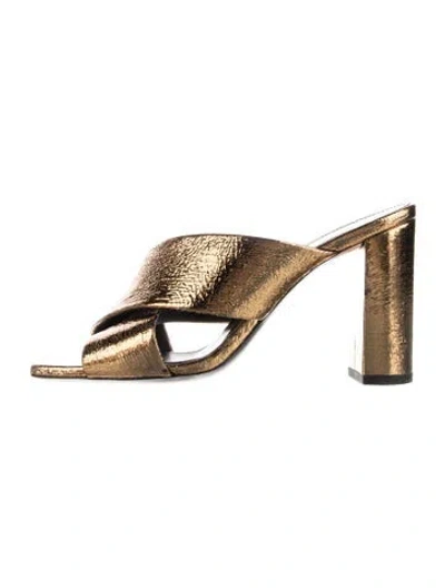 Pre-owned Saint Laurent Leather Slides