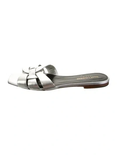 Pre-owned Saint Laurent Leather Slides