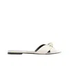 Saint Laurent Leather Slides In Black