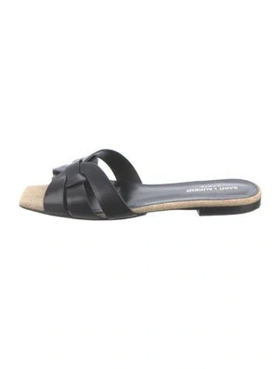 Pre-owned Saint Laurent Leather Slides In Blue