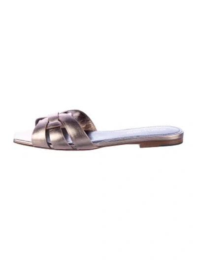 Pre-owned Saint Laurent Leather Slides In Multi