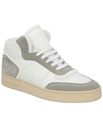 Saint Laurent Sl/80 High-top Trainers In Blanc Optique And Paris Roof