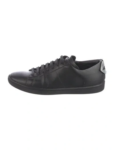 Pre-owned Saint Laurent Leather Sneakers In Black