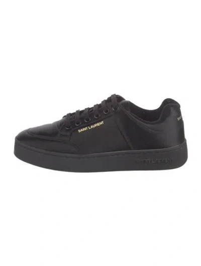 Pre-owned Saint Laurent Leather Sneakers In Black