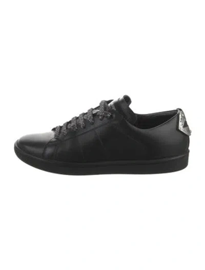Pre-owned Saint Laurent Leather Sneakers In Black