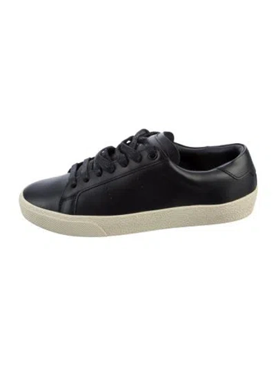 Pre-owned Saint Laurent Leather Sneakers In Black