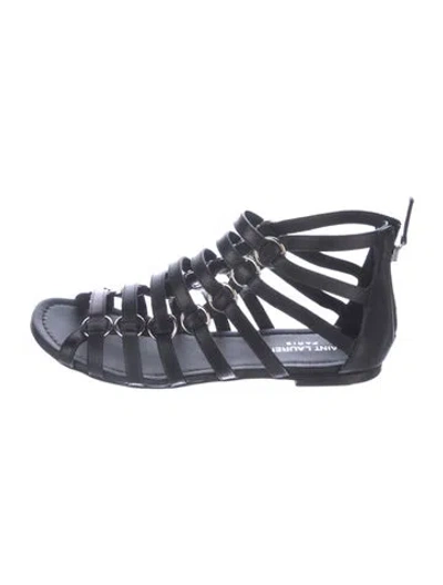 Pre-owned Saint Laurent Leather Sneakers In Black