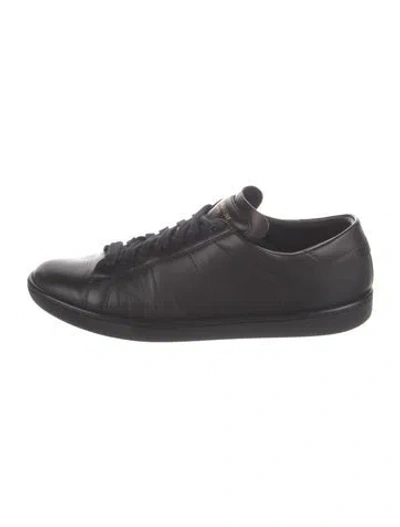Pre-owned Saint Laurent Leather Sneakers In Black