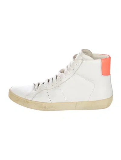 Pre-owned Saint Laurent Leather Sneakers In Neutral