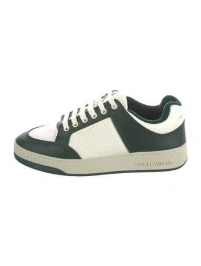Pre-owned Saint Laurent Leather Sneakers W/ Tags In Black/neutrals/white