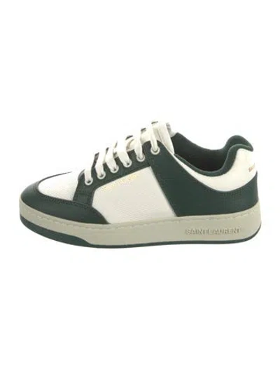 Pre-owned Saint Laurent Leather Sneakers W/ Tags In Black/neutrals/white