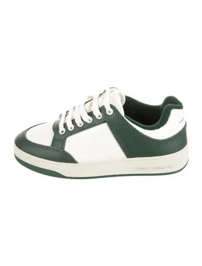 Pre-owned Saint Laurent Leather Sneakers W/ Tags In Green