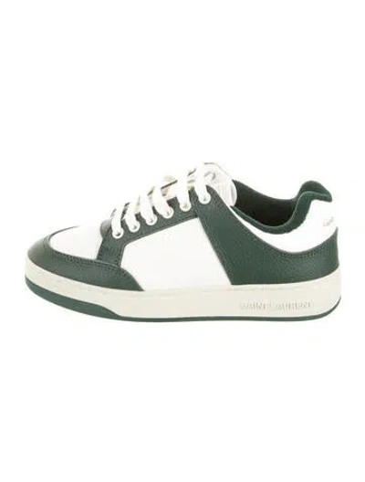 Pre-owned Saint Laurent Leather Sneakers W/ Tags In Green