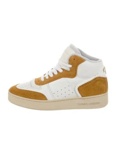 Pre-owned Saint Laurent Leather Sneakers W/ Tags In White