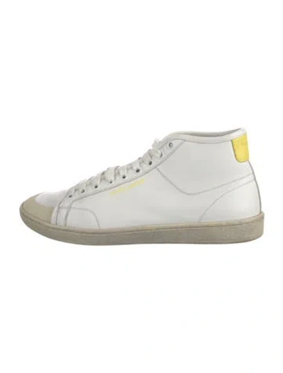 Pre-owned Saint Laurent Leather Sneakers In White