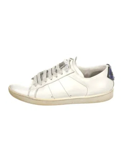 Pre-owned Saint Laurent Leather Sneakers In White