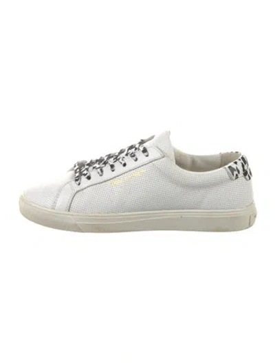 Pre-owned Saint Laurent Leather Sneakers In White