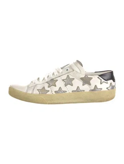 Pre-owned Saint Laurent Leather Sneakers In White