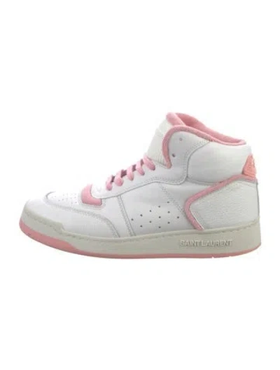 Pre-owned Saint Laurent Leather Sneakers In White