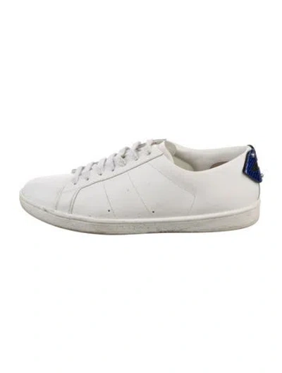 Pre-owned Saint Laurent Leather Sneakers In White