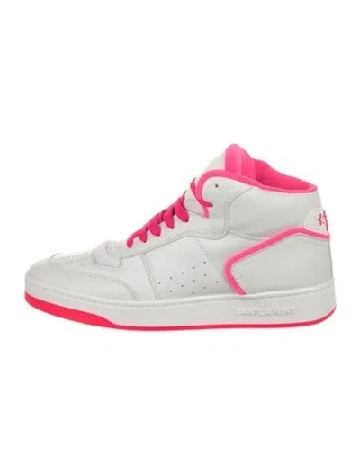 Pre-owned Saint Laurent Leather Sneakers In White