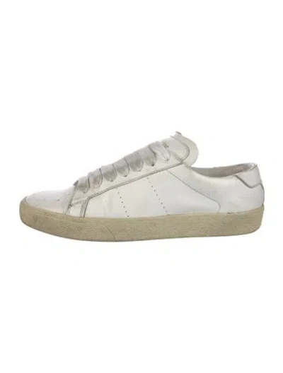 Pre-owned Saint Laurent Leather Sneakers In White