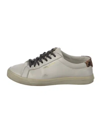Pre-owned Saint Laurent Leather Sneakers In White