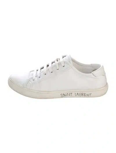 Pre-owned Saint Laurent Leather Sneakers In White
