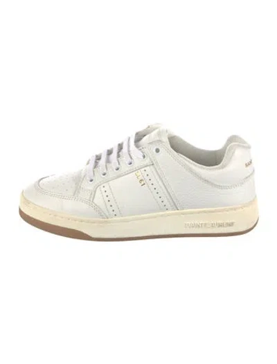 Pre-owned Saint Laurent Leather Sneakers In White