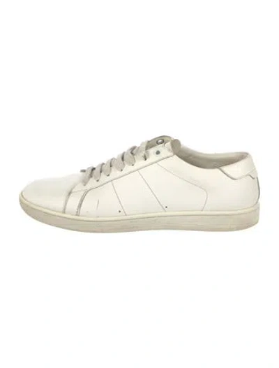 Pre-owned Saint Laurent Leather Sneakers In White