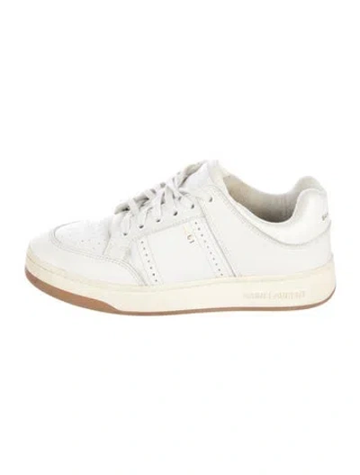 Pre-owned Saint Laurent Leather Sneakers In White