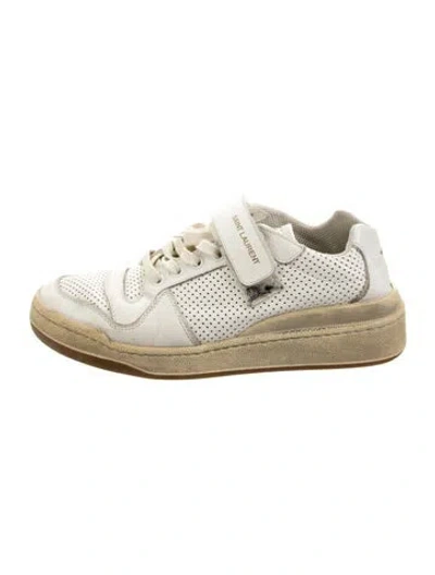 Pre-owned Saint Laurent Leather Sneakers In White