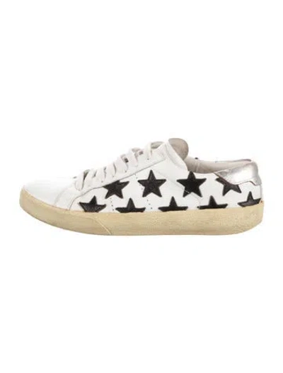 Pre-owned Saint Laurent Leather Sneakers In White