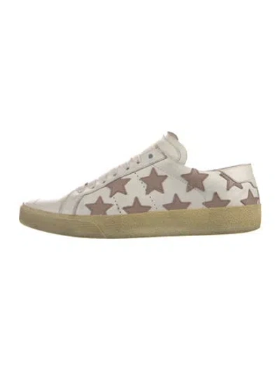 Pre-owned Saint Laurent Leather Sneakers In White
