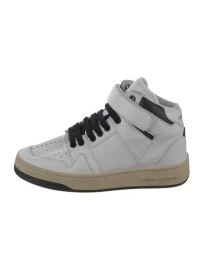 Pre-owned Saint Laurent Leather Sneakers In White