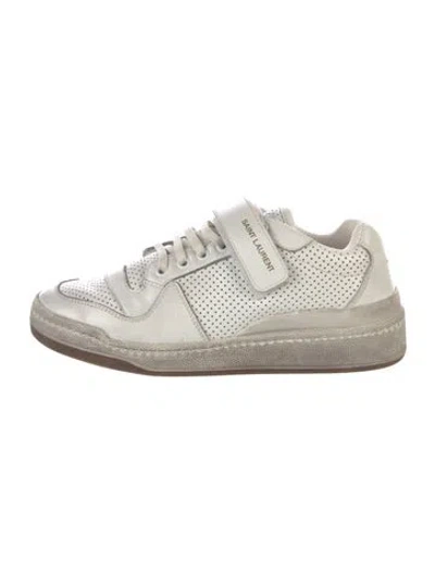 Pre-owned Saint Laurent Leather Sneakers In White