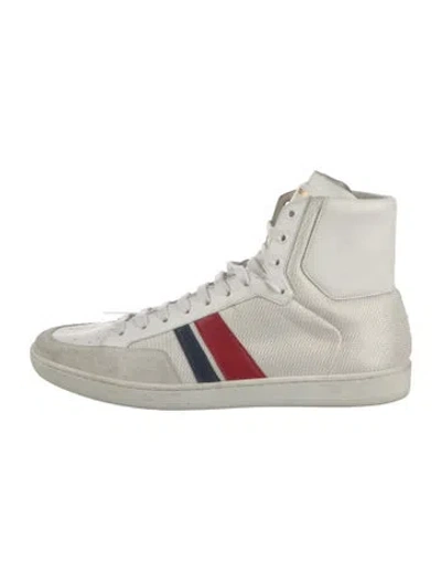 Pre-owned Saint Laurent Leather Sneakers In White