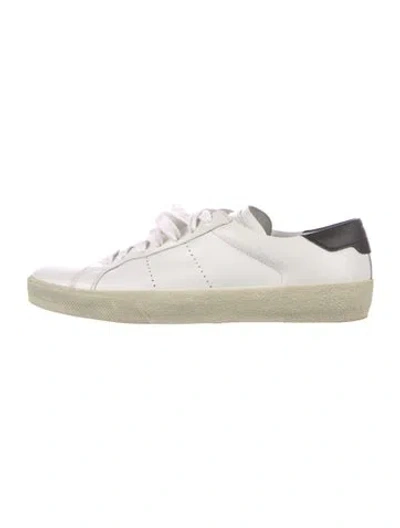 Pre-owned Saint Laurent Leather Sneakers In White