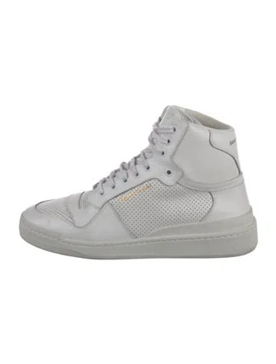Pre-owned Saint Laurent Leather Sneakers In White