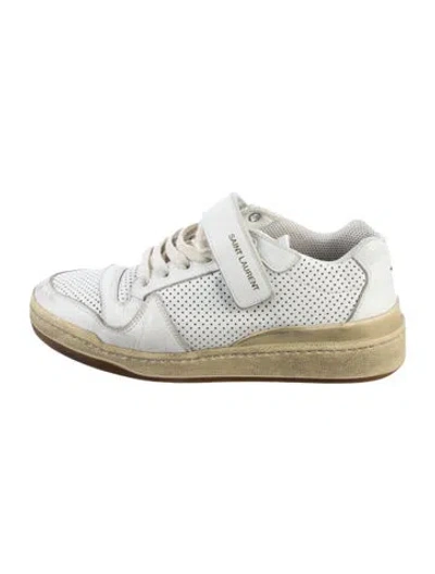 Pre-owned Saint Laurent Leather Sneakers In White
