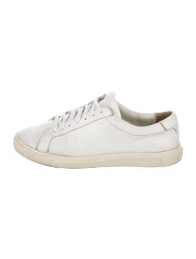 Pre-owned Saint Laurent Leather Sneakers In White