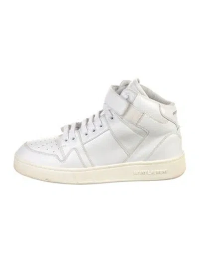 Pre-owned Saint Laurent Leather Sneakers In White