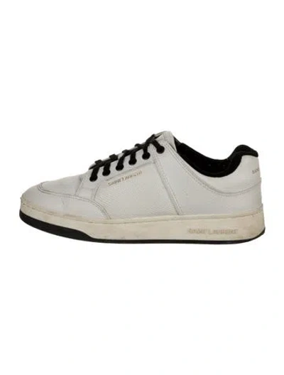 Pre-owned Saint Laurent Leather Sneakers In White