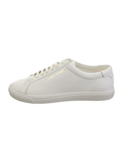 Pre-owned Saint Laurent Leather Sneakers In White