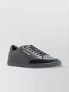Saint Laurent Leather Sneakers With Almond Toe And Perforated Style In Black
