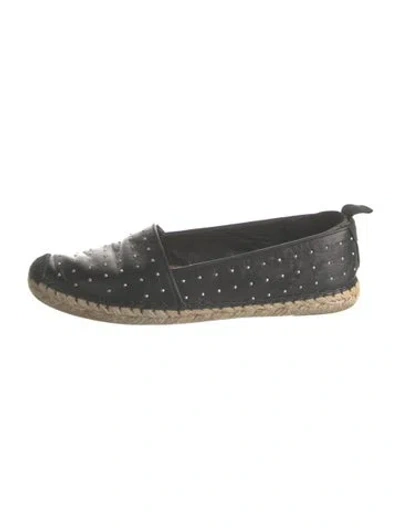 Pre-owned Saint Laurent Leather Studded Accents Espadrilles In Multi