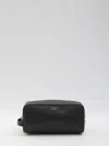 Saint Laurent Leather Toiletry Case In Black