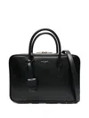 Saint Laurent Leather Tote Bag In Black
