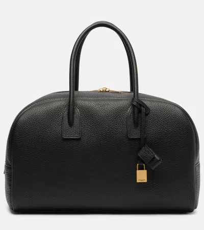 Saint Laurent Leather Tote Bag In Black